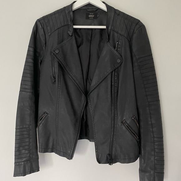 Biker faux leather jacket - Picture 1 of 3